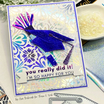 Therm O Web Deco Foil Transfer Sheets 6 in x 6 in (12 sheets) - Silver Sparkle 5715