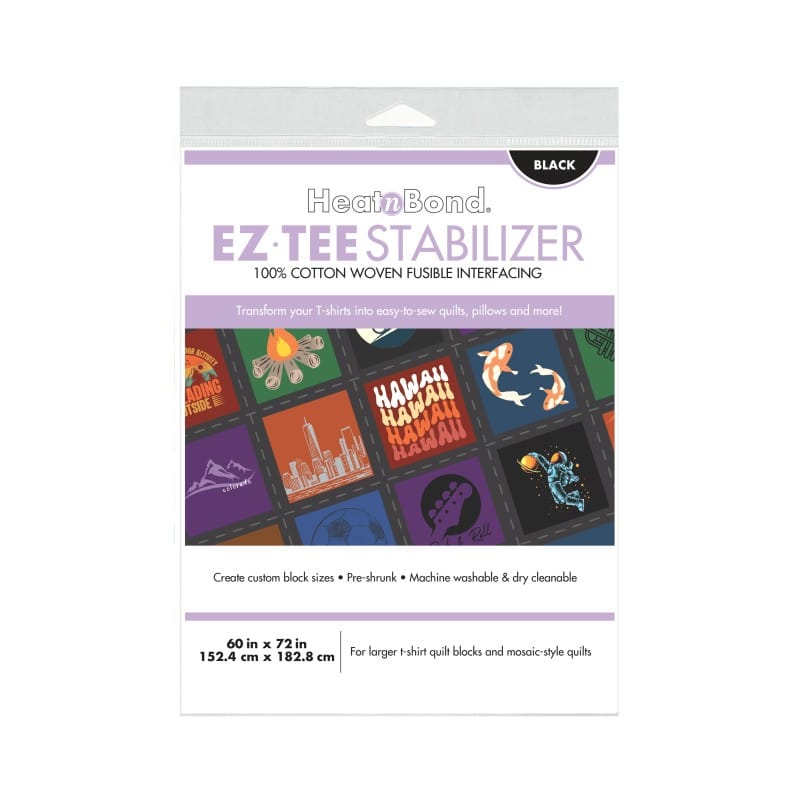 Therm O Web EZ-TEE Woven Fusible Stabilizer Pack (Black), 60 in x 72 in Q2174