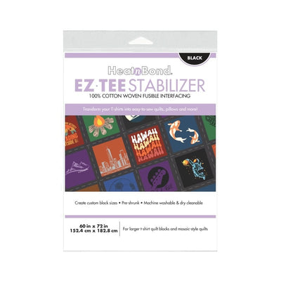 Therm O Web EZ-TEE Woven Fusible Stabilizer Pack (Black), 60 in x 72 in Q2174