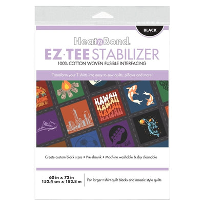 Therm O Web EZ-TEE Woven Fusible Stabilizer Pack (Black), 60 in x 72 in Q2174