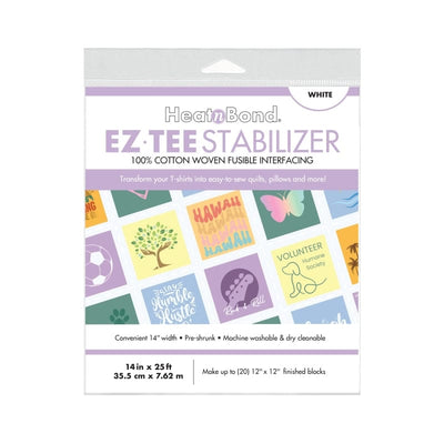 Therm O Web EZ-TEE Woven Fusible Stabilizer Pack (White), 14 in x 25 ft Q2171