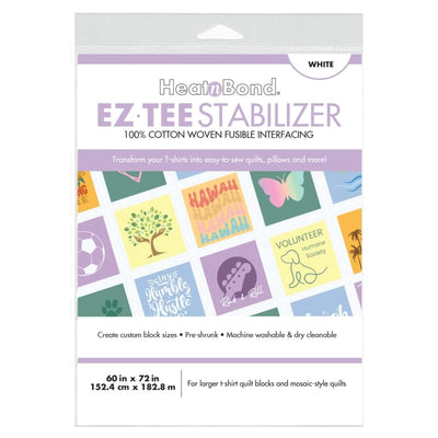 Therm O Web EZ-TEE Woven Fusible Stabilizer Pack (White), 60 in x 72 in Q2173