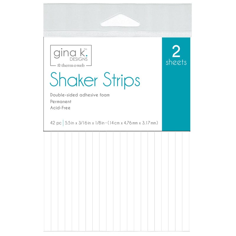 Therm O Web Gina K. Designs Double-sided Adhesive Foam Shaker Strips, White 18199