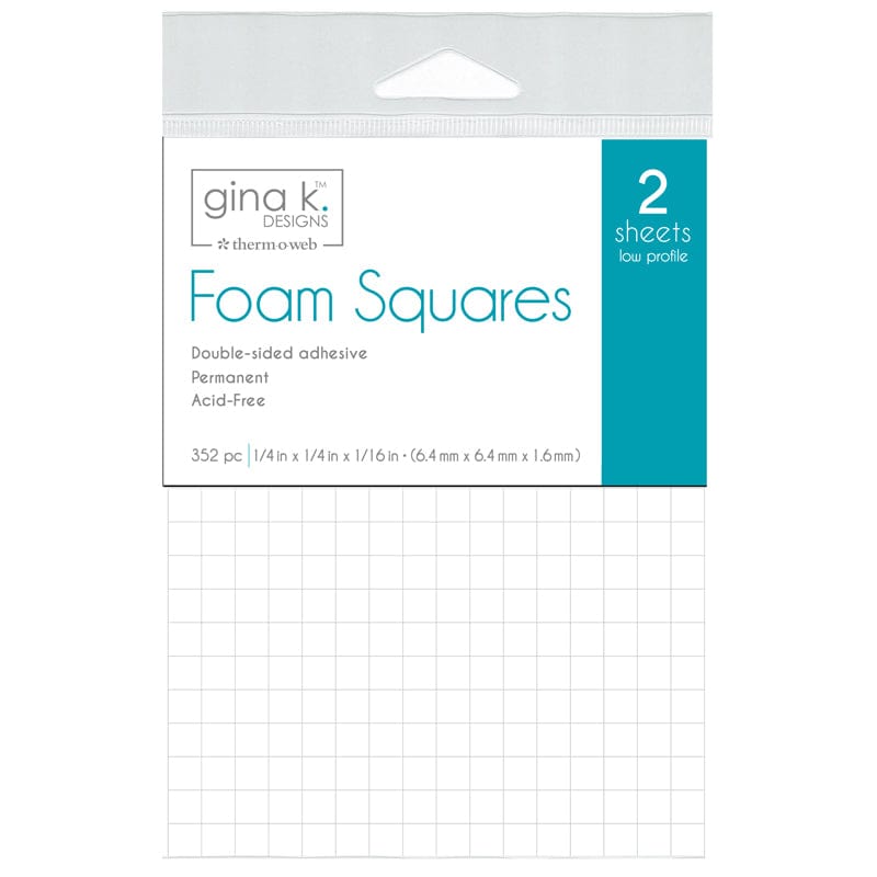 Therm O Web Gina K. Designs Double-sided Adhesive Foam Squares 1/4 in, White 18197