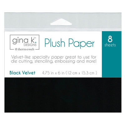 Therm O Web Gina K. Designs Plush Papers 4.75 in. x 6 in (8 sheets) - BLACK VELVET 18221