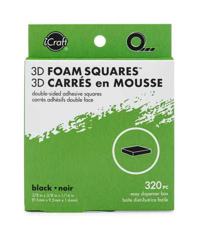 Therm O Web iCraft 3D Foam Squares Dispenser Box 320 count (Black) 3806