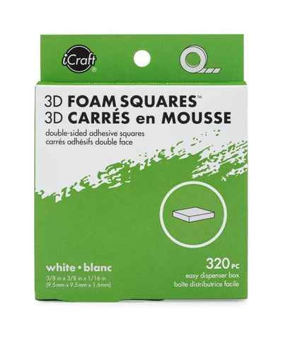 Therm O Web iCraft 3D Foam Squares Dispenser Box 320 count (White) 3805