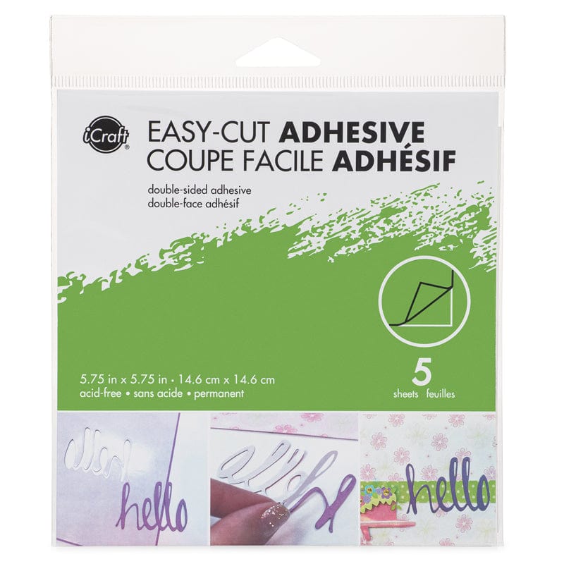 Therm O Web iCraft Easy-Cut Adhesive Sheets 5.75 in x 5.75 in, 5 pack 3378