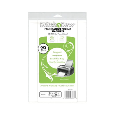 Therm O Web StitchnSew EZ Print Foundation Piecing Stabilizer, Transparent 3360