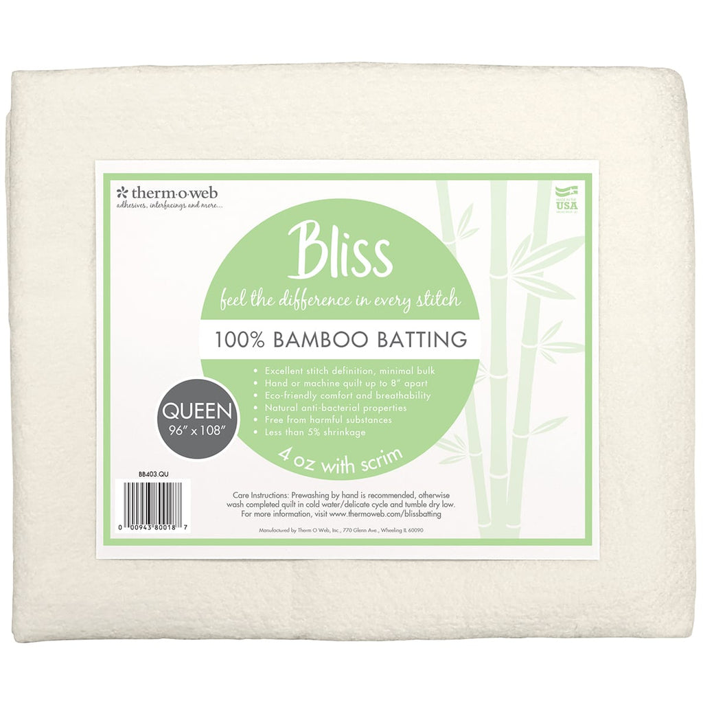 thermoweb.com Bliss 100% Bamboo Batting - Queen&nbsp;108"&nbsp;x&nbsp;96" BB403.QU
