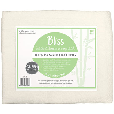 thermoweb.com Bliss 100% Bamboo Batting - Queen&nbsp;108"&nbsp;x&nbsp;96" BB403.QU