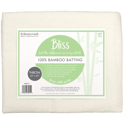 thermoweb.com Bliss 100% Bamboo Batting - Throw&nbsp;60"&nbsp;x&nbsp;60" BB403.TH