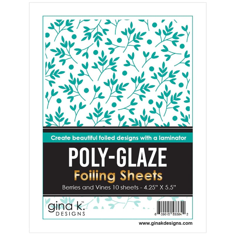 thermoweb.com Gina K. Designs POLY-GLAZE Foiling Sheets, Berries and Vines GKD3364