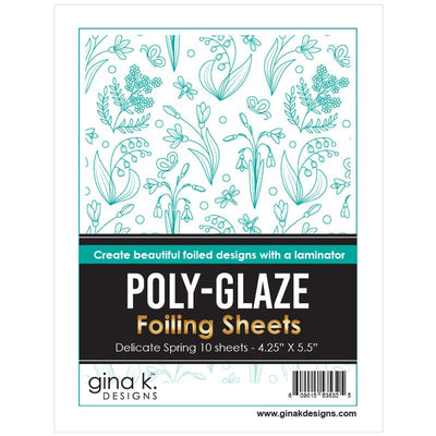thermoweb.com Gina K. Designs POLY-GLAZE Foiling Sheets - Delicate Spring GKD3532