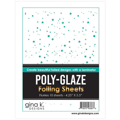 thermoweb.com Gina K. Designs POLY-GLAZE Foiling Sheets, Flurries GKD3366