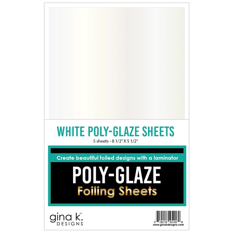 thermoweb.com Gina K. Designs POLY-GLAZE Foiling Sheets, White GKD3406