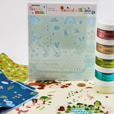 thermoweb.com HeatnBond Sew a Story, LTD by Jennifer Long 6 in x 6 in Stencil- CREATED WITH LOVE 19170