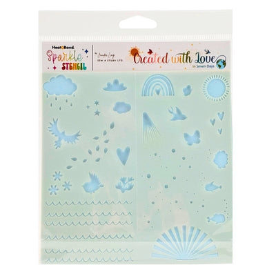 thermoweb.com HeatnBond Sew a Story, LTD by Jennifer Long 6 in x 6 in Stencil- CREATED WITH LOVE 19170