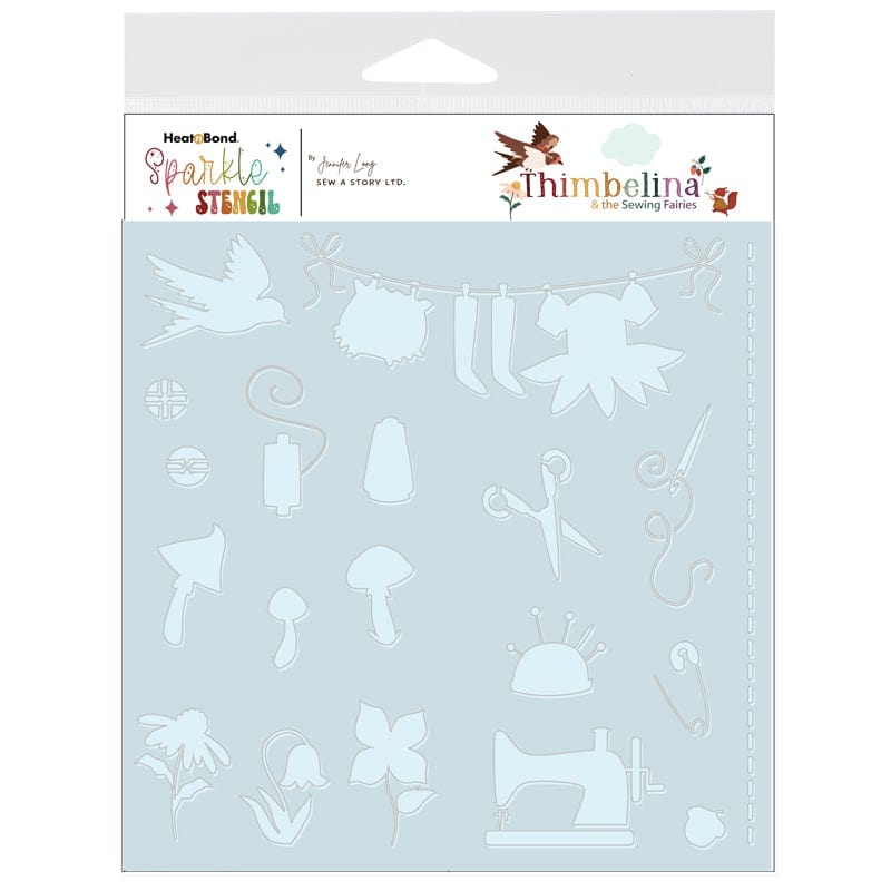 thermoweb.com HeatnBond Sew a Story, LTD by Jennifer Long 6 in x 6 in Stencil- THIMBELINA 19177