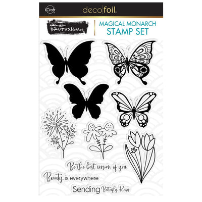 Therm O Web Brutus Monroe Clear Stamp Set, Magical Monarch 19110