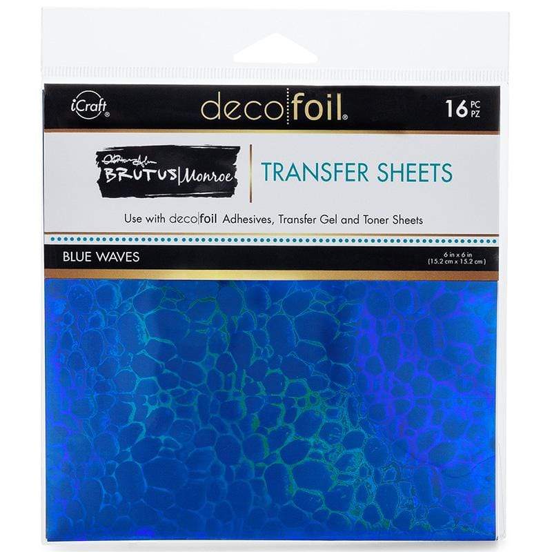 Brutus Monroe Foil Transfer Sheets, Blue Waves