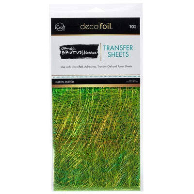 Therm O Web Brutus Monroe Foil Transfer Sheets, Green Sketch 19029