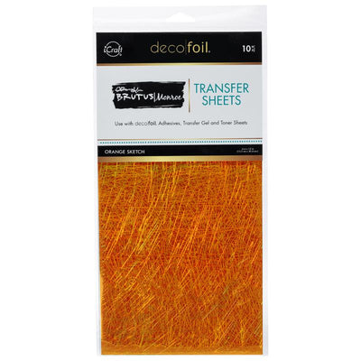 Therm O Web Brutus Monroe Foil Transfer Sheets, Orange Sketch 19043