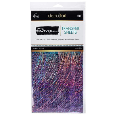 Therm O Web Brutus Monroe Foil Transfer Sheets, Purple Sketch 19028
