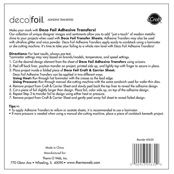 Deco Foil Adhesive Transfer Designs by Gina K. Designs Birthday Blis