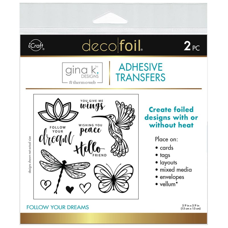 Therm O Web Deco Foil Adhesive Transfer Designs by Gina K - Follow Your Dreams 5631