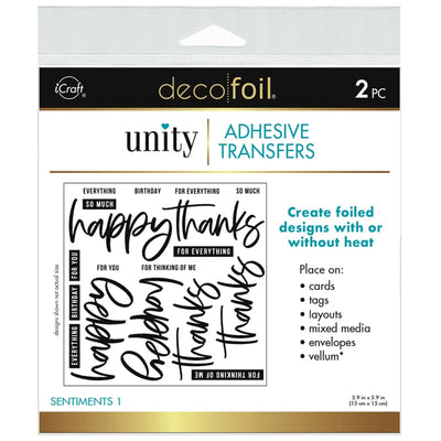 Therm O Web Deco Foil Adhesive Transfer Designs by Unity - Sentiments 1 5632