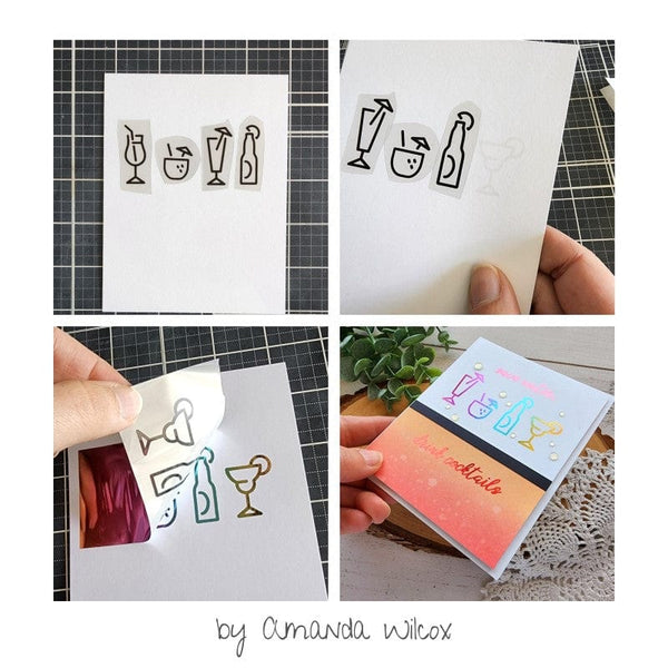 Deco Foil Adhesive Transfer Designs - Cheers – thermoweb.com
