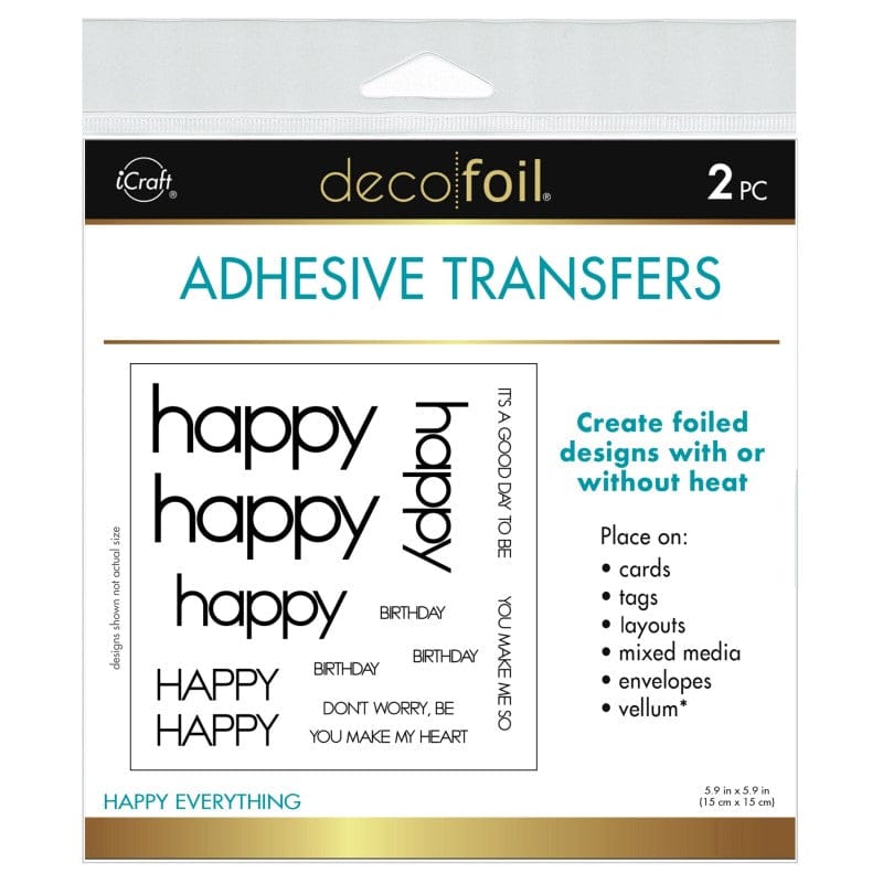 Therm O Web Deco Foil Adhesive Transfer Designs - Happy Everything 5639