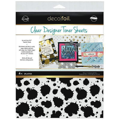 Therm O Web Deco Foil Clear Designer Toner Sheets, Splatter 5512