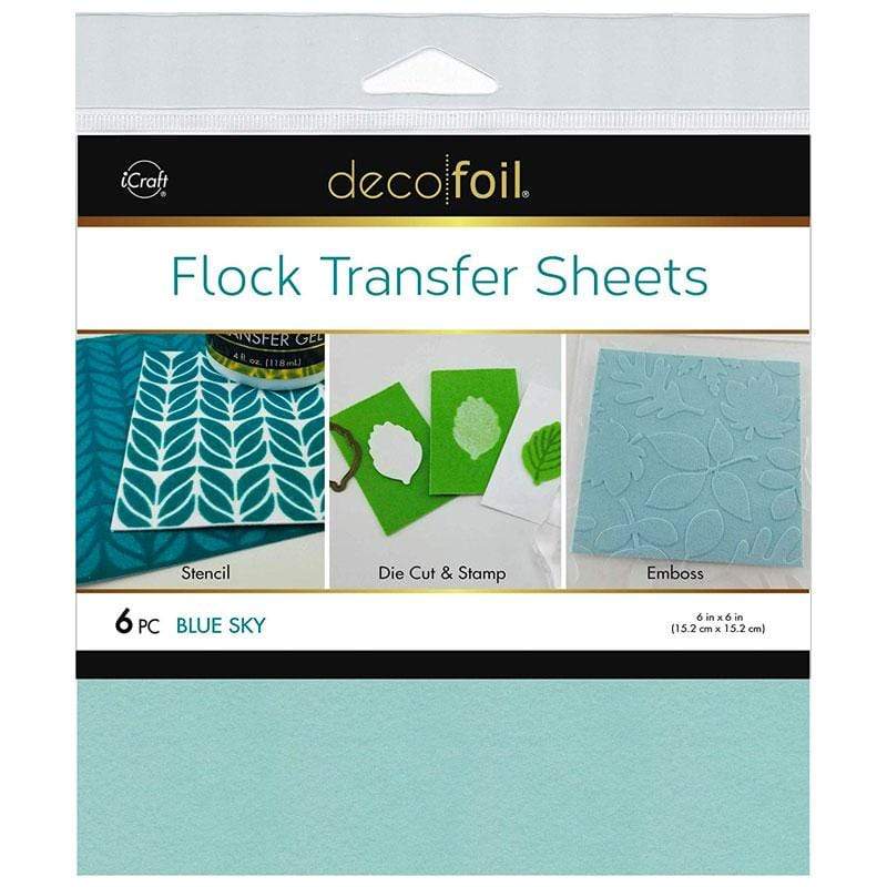 Therm O Web Deco Foil Flock Transfer Sheets, Blue Sky 5558