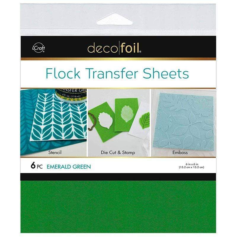 Therm O Web Deco Foil Flock Transfer Sheets, Emerald Green 5560