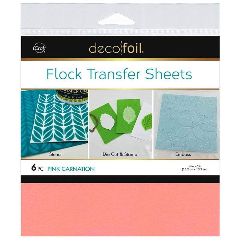 Therm O Web Deco Foil Flock Transfer Sheets, Pink Carnation 5557
