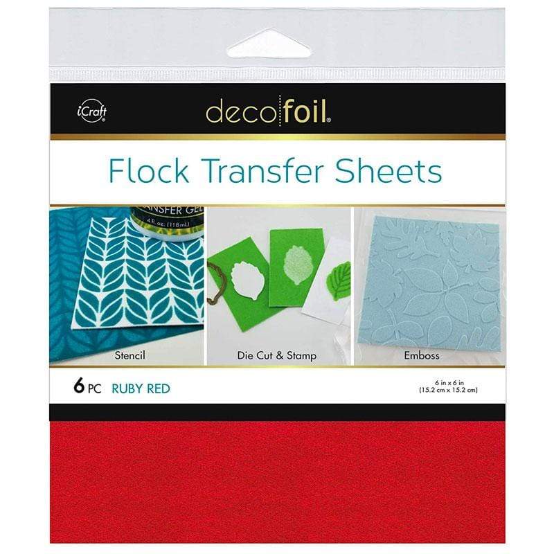 Therm O Web Deco Foil Flock Transfer Sheets, Ruby Red 5559