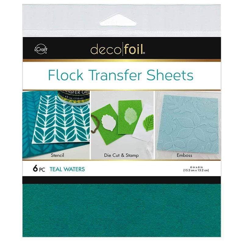 Therm O Web Deco Foil Flock Transfer Sheets, Teal Waters 5561