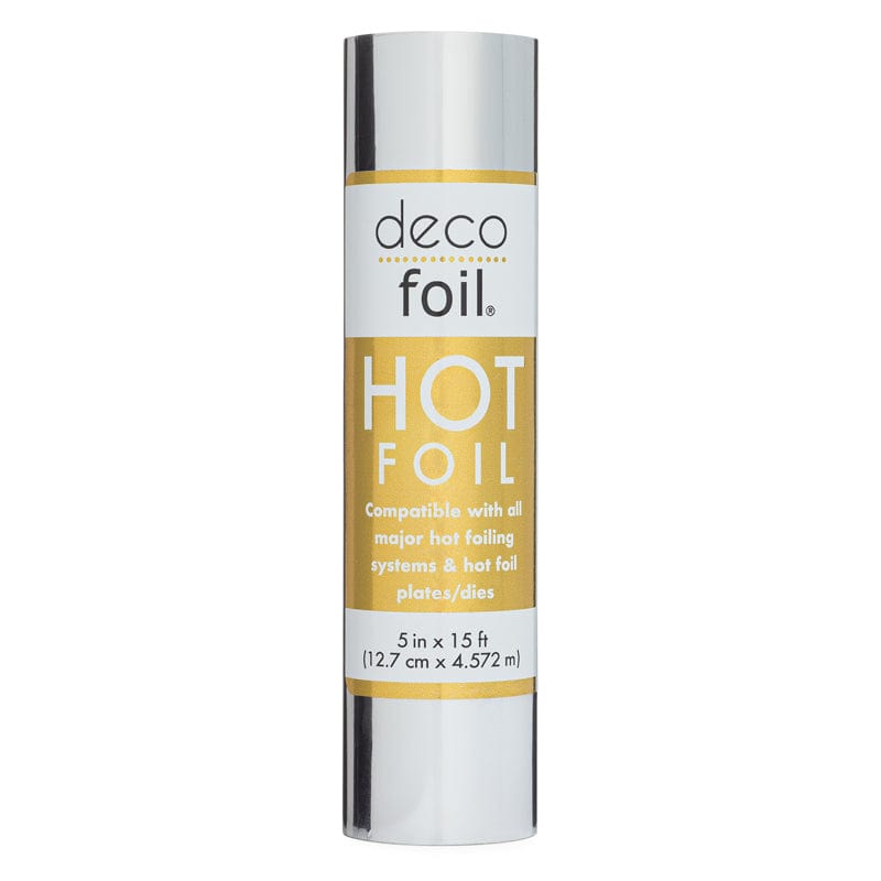 Deco Foil Hot Stamp Foil Roll 5 in x 15 ft - Silver (NOT FOR USE