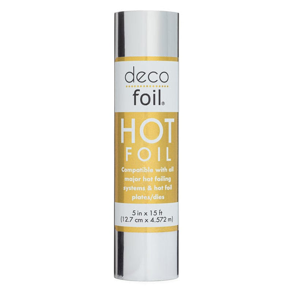Deco Foil Hot Stamp Foil Roll 5 in x 15 ft - Silver (NOT FOR USE