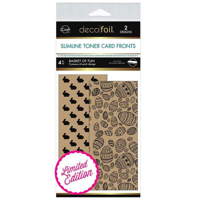 Therm O Web Deco Foil Kraft Slimline Toner Card Fronts - Basket of Fun 5601