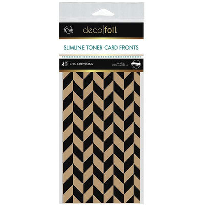 Therm O Web Deco Foil Kraft Slimline Toner Card Fronts - Chic Chevron 5586