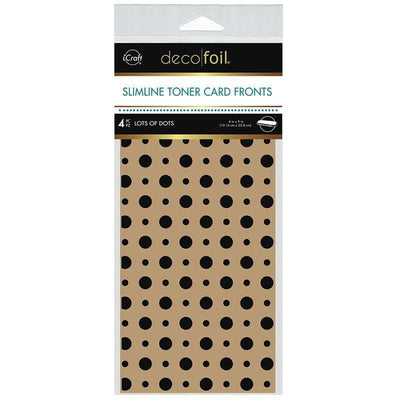 Therm O Web Deco Foil Kraft Slimline Toner Card Fronts - Lots of Dots 5571