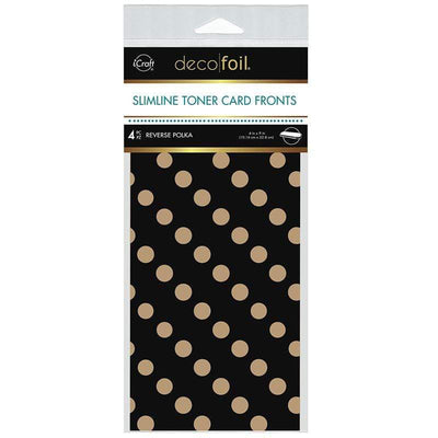 Therm O Web Deco Foil Kraft Slimline Toner Card Fronts - Reverse Polka 5576