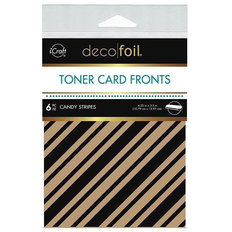 Therm O Web Deco Foil Kraft Toner Card Fronts - Candy Stripes 5579