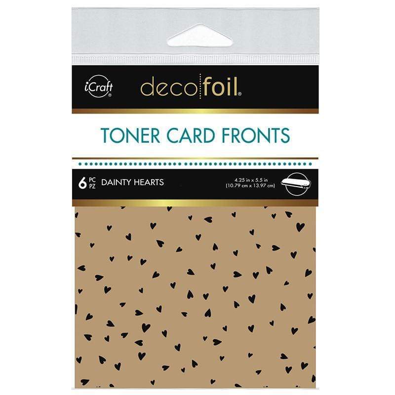 Therm O Web Deco Foil Kraft Toner Card Fronts - Dainty Hearts 5589