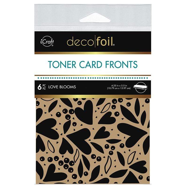 Therm O Web Deco Foil Kraft Toner Card Fronts - Love Blooms 5594