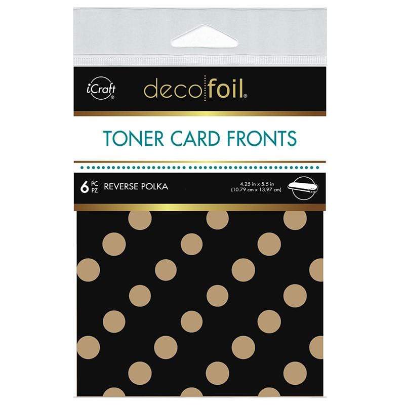 Therm O Web Deco Foil Kraft Toner Card Fronts - Reverse Polka 5574