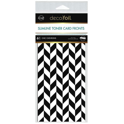 Therm O Web Deco Foil Slimline Toner Card Fronts - Chic Chevron 5585